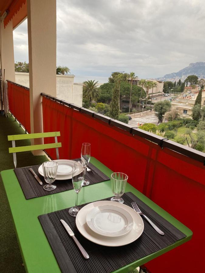 Charmant 2 Pieces Vue Sur Mer Et Monte-Carlo A Roquebrune Cap Martin Екстер'єр фото
